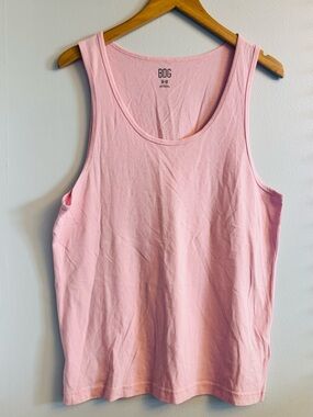 BDG Urban Outfitters Pink Cotton Scoop Neck Tank Top M Soft Girl Clean Girl